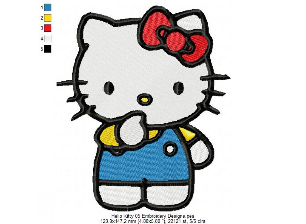 Hello Kitty 05 Embroidery Designs